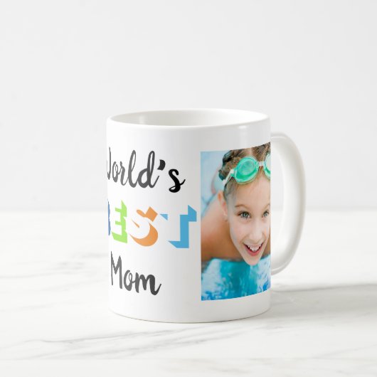 最高の母の写真 コーヒーマグカップ (正面右)