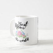 最高の母の写真 コーヒーマグカップ (正面左)
