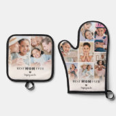 最高の母の写真 鍋つかみ&鍋敷きセット (正面)