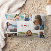 最高の母の日おもしろい7写真コラージュ ランバークッション (ブランケット)