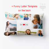最高の母の日おもしろい7写真コラージュ ランバークッション