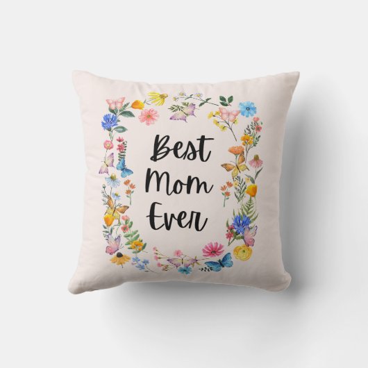最高の母の日かわいらしにワイルドフラワーボホ母の日 クッション (裏面)