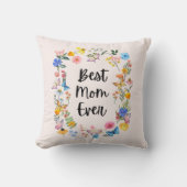 最高の母の日かわいらしにワイルドフラワーボホ母の日 クッション (正面)