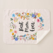 最高の母の日かわいらしにワイルドフラワーボホ母の日 シェルパブランケット (正面(横))