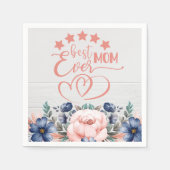 最高の母の日が素朴ボホフローラ母の日 スタンダードカクテルナプキン (正面)