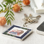 最高の母の日のフローラ写真パーソナライズされた キーホルダー (側面)