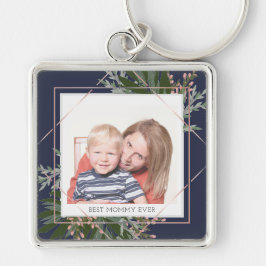 最高の母の日のフローラ写真パーソナライズされた キーホルダー