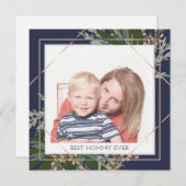 最高の母の日のフローラ写真パーソナライズされた シーズンカード (正面/裏面)