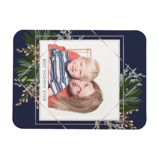 最高の母の日のフローラ写真パーソナライズされた マグネット (横)