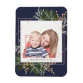 最高の母の日のフローラ写真パーソナライズされた マグネット (縦)