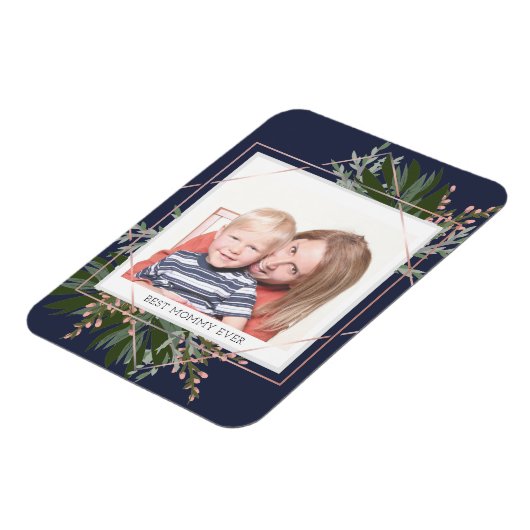 最高の母の日のフローラ写真パーソナライズされた マグネット (左側)