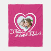 最高の母の日の写真カスタム写真 フリースブランケット (正面)