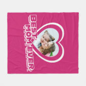 最高の母の日の写真カスタム写真 フリースブランケット (正面(横))