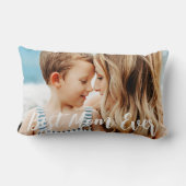 最高の母の日の写真カスタム写真 ランバークッション (裏面)