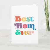 最高の母の日の母の日のヴィンテージレトロなスクリプト カード (正面)