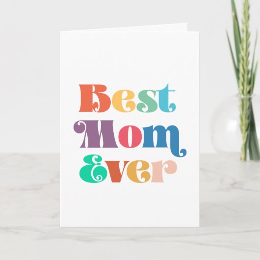 最高の母の日の母の日のヴィンテージレトロなスクリプト カード (正面)