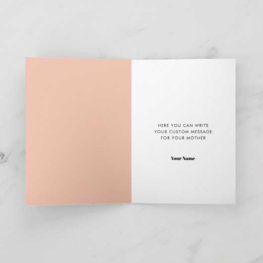 最高の母の日の母の日のヴィンテージレトロなスクリプト カード (内部)