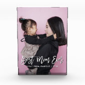 最高の母の日の記念パーソナライズされた日 フォトブロック (正面)