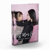 最高の母の日の記念パーソナライズされた日 フォトブロック (左)