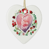 最高の母の日の贈り物 – 誕生日 セラミックオーナメント (右)