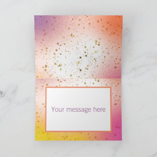 最高の母の日エレガントカラフルモダン前の母 カード (内部)