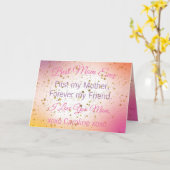 最高の母の日エレガントカラフルモダン前の母 カード (黄色い花)