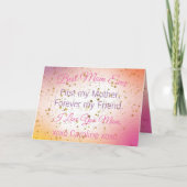 最高の母の日エレガントカラフルモダン前の母 カード (正面)