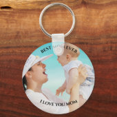 最高の母の日カスタムの写真I love you Mother's Day キーホルダー (正面)