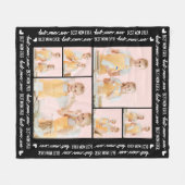 最高の母の日カスタムの母の日の写真6 フリースブランケット (正面(横))