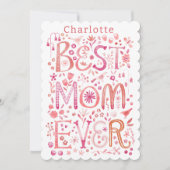 最高の母の日パーソナライズされたカード (正面)