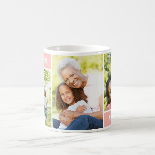 最高の母の日フォトコラージュ コーヒーマグカップ (中央)