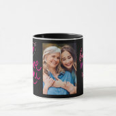 最高の母の日モダンの黒写真 マグカップ (中央)