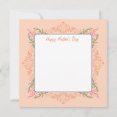 最高の母の日 カード フラクタル デザイン (裏面)