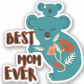 最高の母の日 シール (正面)