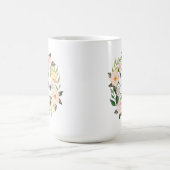 最高の母の日、母の日、フローラリース-6 コーヒーマグカップ (中央)