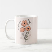 最高の母の栄養事実マグカップ – フローラポピー コーヒーマグカップ (左)