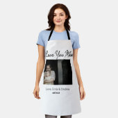 最高の母の母の母の母の日を追加の写真名 エプロン (着用した状態)