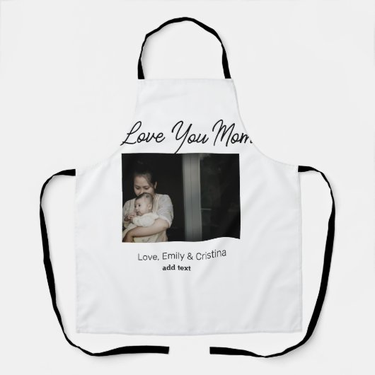 最高の母の母の母の母の日を追加の写真名 エプロン (正面)