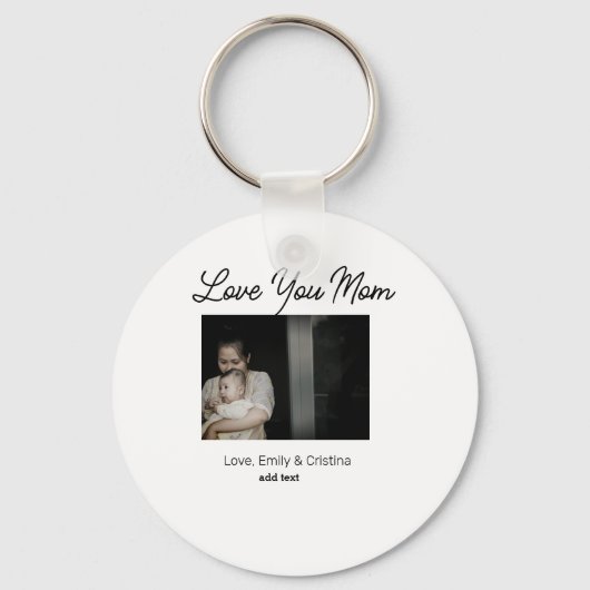 最高の母の母の母の母の日を追加の写真名 キーホルダー (正面)
