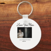 最高の母の母の母の母の日を追加の写真名 キーホルダー (裏面)