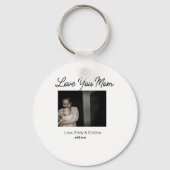 最高の母の母の母の母の日を追加の写真名 キーホルダー (裏面)