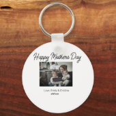 最高の母の母の母の母の日を追加の写真名 キーホルダー (裏面)