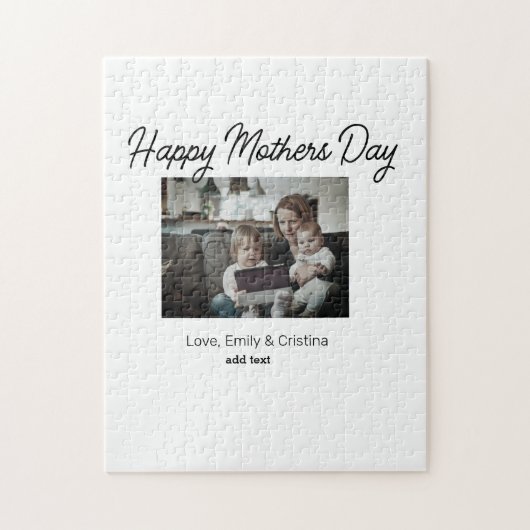 最高の母の母の母の母の日を追加の写真名 ジグソーパズル (縦)