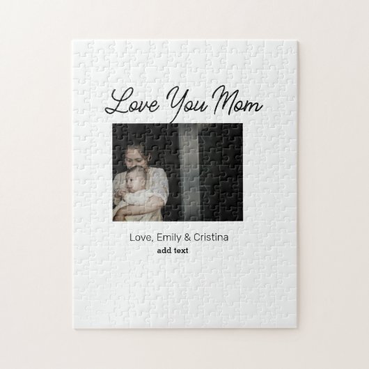 最高の母の母の母の母の日を追加の写真名 ジグソーパズル (縦)