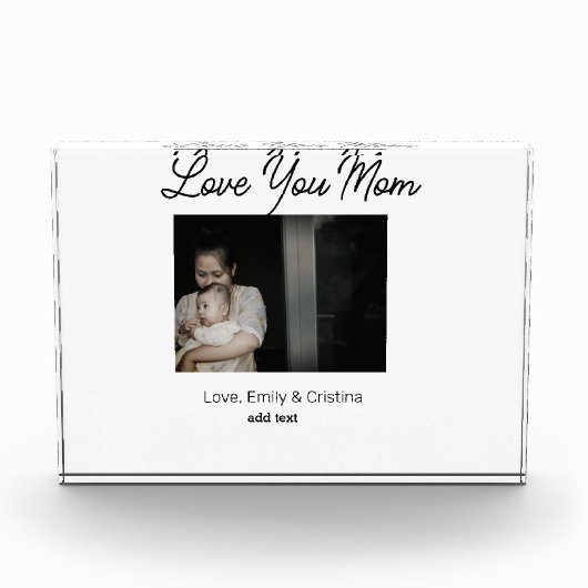 最高の母の母の母の母の日を追加の写真名 フォトブロック (正面)