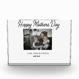 最高の母の母の母の母の日を追加の写真名 フォトブロック