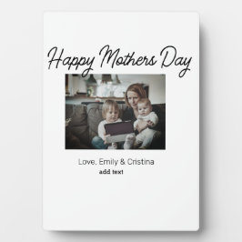 最高の母の母の母の母の日を追加の写真名 フォトプラーク