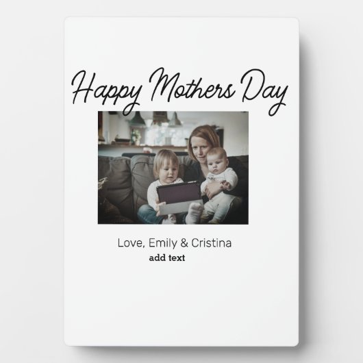 最高の母の母の母の母の日を追加の写真名 フォトプラーク (正面)