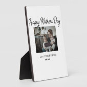 最高の母の母の母の母の日を追加の写真名 フォトプラーク (側面)