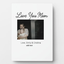 最高の母の母の母の母の日を追加の写真名 フォトプラーク